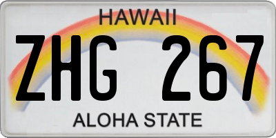 HI license plate ZHG267