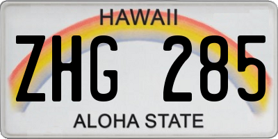 HI license plate ZHG285