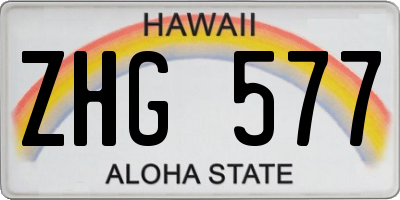 HI license plate ZHG577