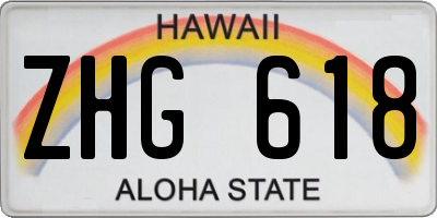 HI license plate ZHG618