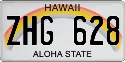 HI license plate ZHG628
