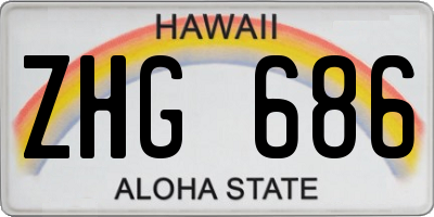 HI license plate ZHG686