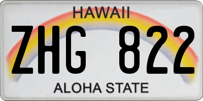 HI license plate ZHG822