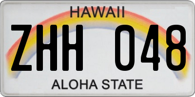 HI license plate ZHH048