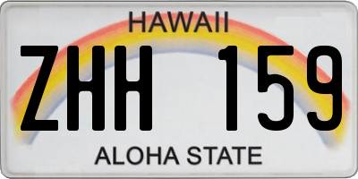 HI license plate ZHH159