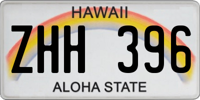 HI license plate ZHH396