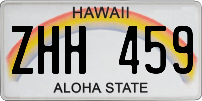 HI license plate ZHH459