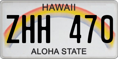 HI license plate ZHH470
