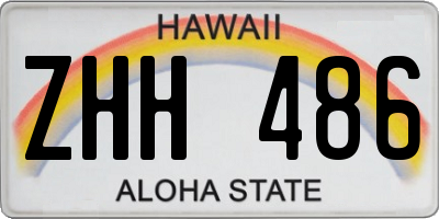 HI license plate ZHH486