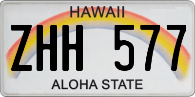 HI license plate ZHH577