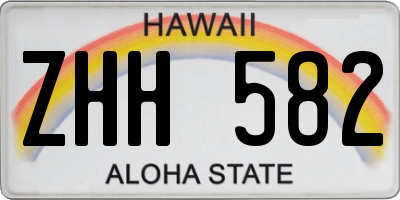 HI license plate ZHH582