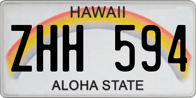 HI license plate ZHH594