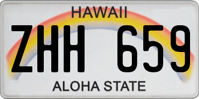 HI license plate ZHH659