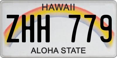 HI license plate ZHH779
