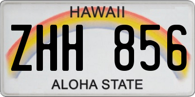 HI license plate ZHH856