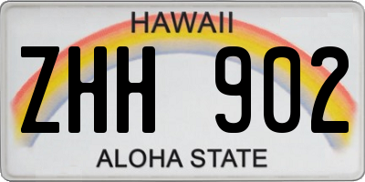 HI license plate ZHH902