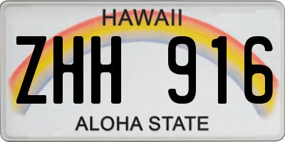 HI license plate ZHH916