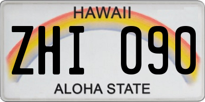HI license plate ZHI090