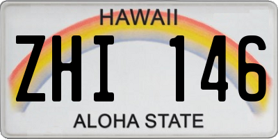 HI license plate ZHI146