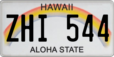 HI license plate ZHI544