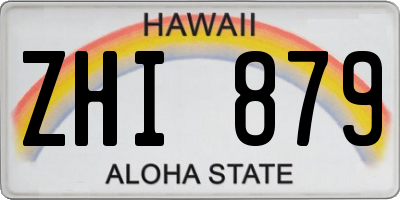 HI license plate ZHI879