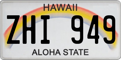 HI license plate ZHI949