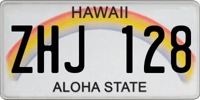 HI license plate ZHJ128