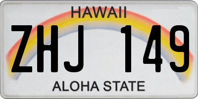 HI license plate ZHJ149