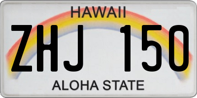 HI license plate ZHJ150