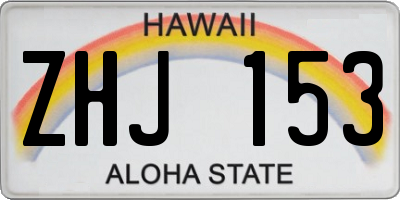 HI license plate ZHJ153