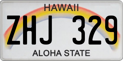 HI license plate ZHJ329