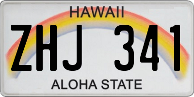 HI license plate ZHJ341