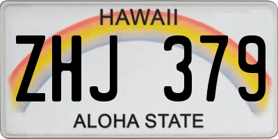 HI license plate ZHJ379