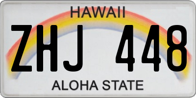 HI license plate ZHJ448