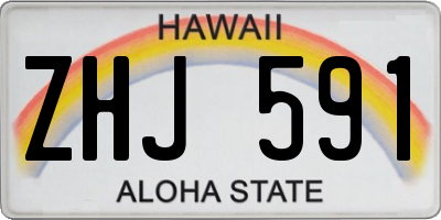 HI license plate ZHJ591