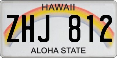 HI license plate ZHJ812