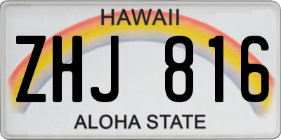 HI license plate ZHJ816