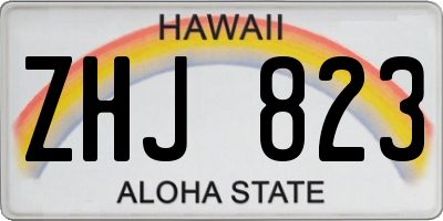 HI license plate ZHJ823