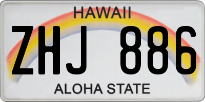 HI license plate ZHJ886