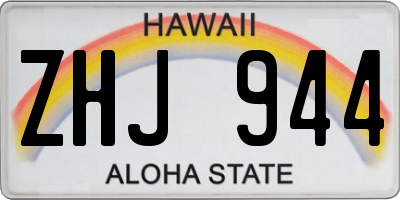 HI license plate ZHJ944