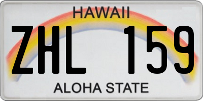 HI license plate ZHL159