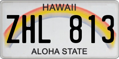 HI license plate ZHL813