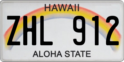 HI license plate ZHL912