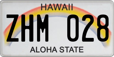 HI license plate ZHM028