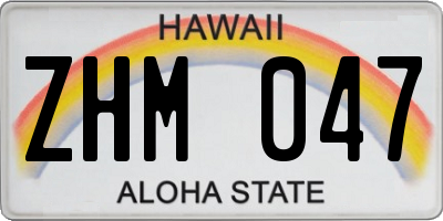 HI license plate ZHM047
