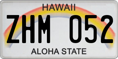 HI license plate ZHM052
