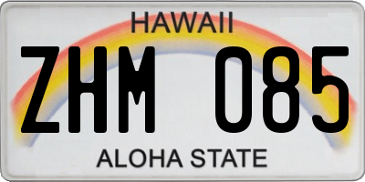 HI license plate ZHM085