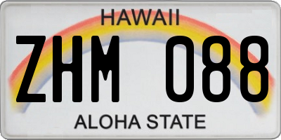 HI license plate ZHM088
