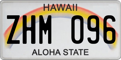 HI license plate ZHM096
