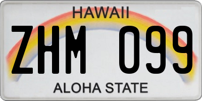 HI license plate ZHM099